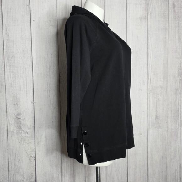 Torrid Black Fleece Tunic Hoodie w/ Snap Hem – Size 2 - Picture 2 of 6